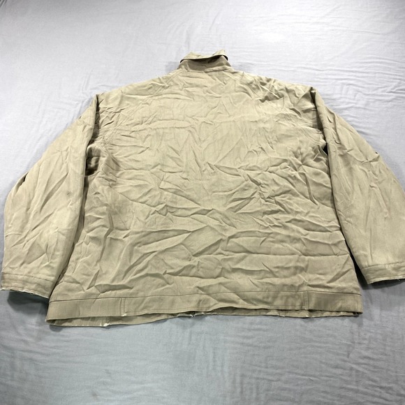 VINTAGE Baracuta Bomber Jacket Mens XL Khaki Silk Lined Full Zip Harrington * - Picture 2 of 16